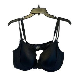 Ambrielle Womens Black Bra Size 40DD Lace Trim Underwire